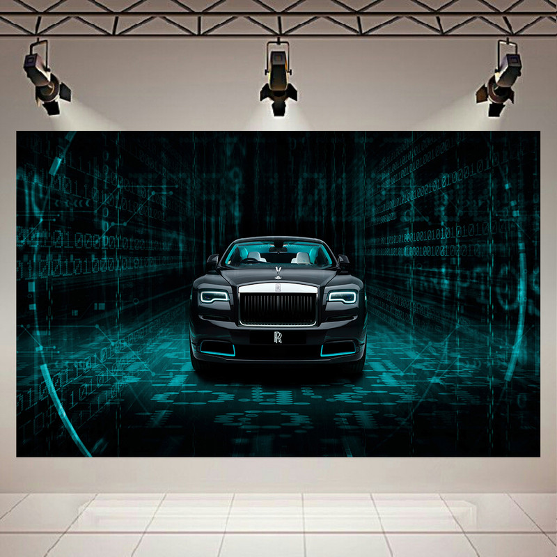 پوستر طرح ماشین مدل Rolls Royce Wraith Kryptos کد AR23410 