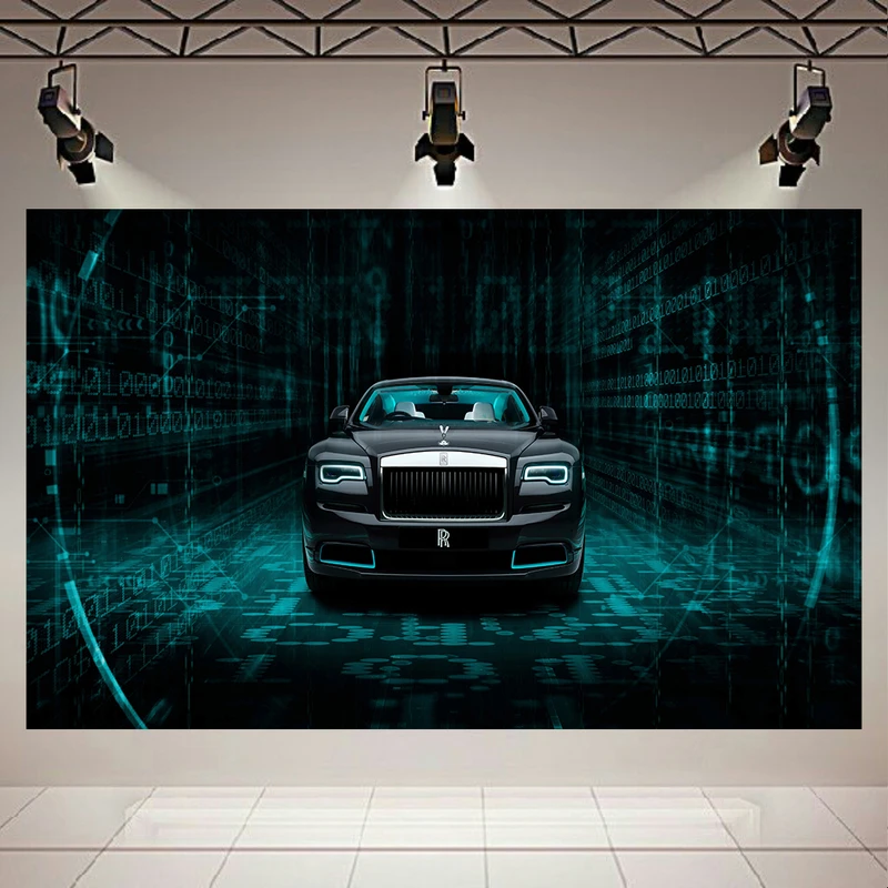 تابلو بوم طرح ماشین مدل Rolls Royce Wraith Kryptos کد AR3004