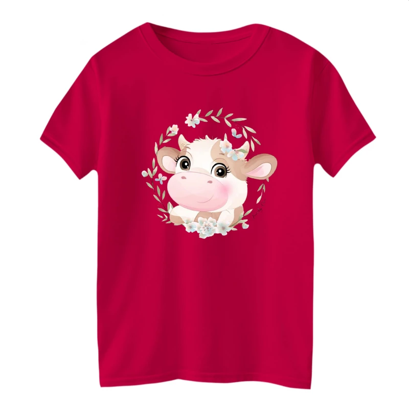 تی شرت آستین کوتاه بچگانه مدل گاو بامزه