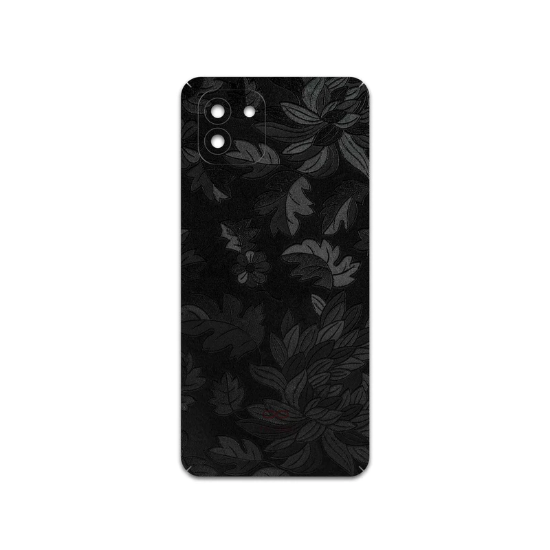 برچسب پوششی ماهوت مدل Black-Wildflower مناسب برای گوشی موبایل سامسونگ Galaxy A03