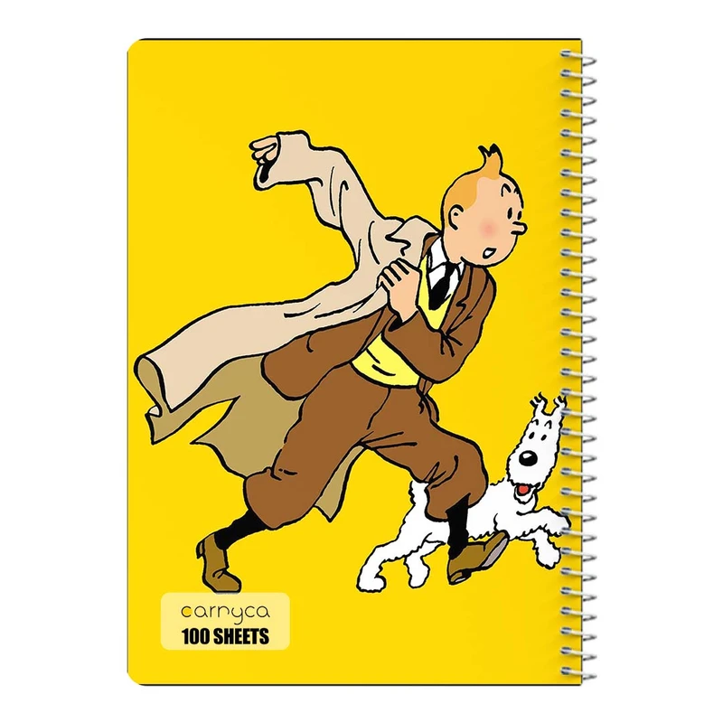 دفتر مشق 100 برگ سیمی کارنیکا طرح ماجراهای تن تن tin tin کد 18167