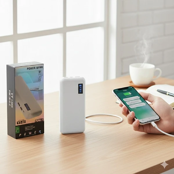 عکس شماره 2 : پاور بانک 5 وات مدل yt 07 ظرفیت 10000 میلی آمپر ساعت
