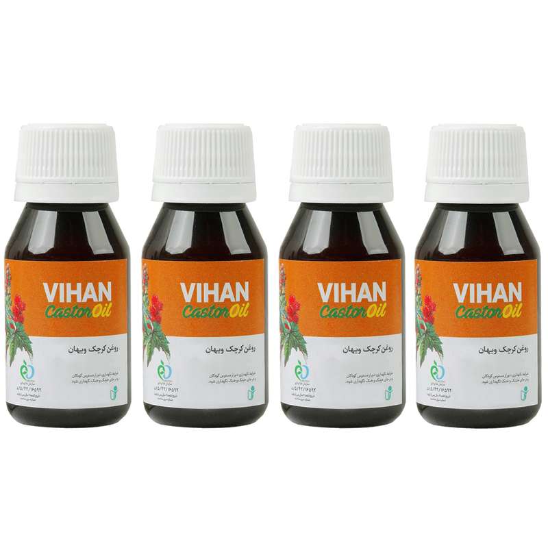 روغن کرچک ویهان کد 24301 حجم 40 میلی لیتر مجموعه 4 عددی