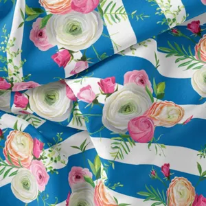 پارچه لباس مدل کرپ حریر طرح گل کد 9156E