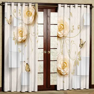   پرده مدل گلدار هازان پانچی کد 4801 سایز 140x200 سانتی متر