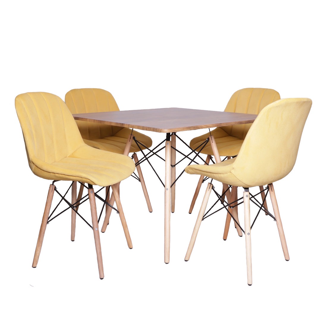 میز و صندلی ناهارخوری 4 نفره مدل مایا لمسه کد MF6