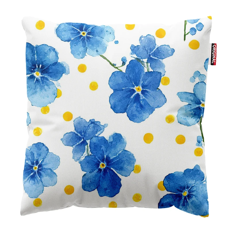کوسن پاد آفرین مدل مینیمال طرح گل و برگ کد PK302810 سایز 30*30 سانتی متر