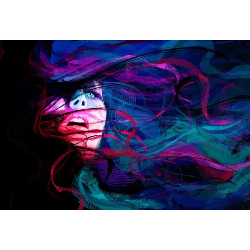 مگنت طرح انتزاعی چهره دختر مدل T1241 