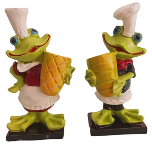 مجسمه مدل قورباغه سرآشپز مجموعه 2 عددی