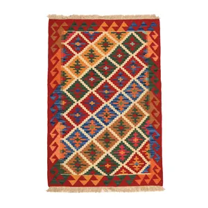 گلیم دستبافت 1.5 متری مدل قشقایی کد 4031110