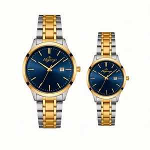 ست ساعت مچی عقربه‌ای کوارتز زنانه و مردانه الگنگس مدل کلاسیک کد nls-1047