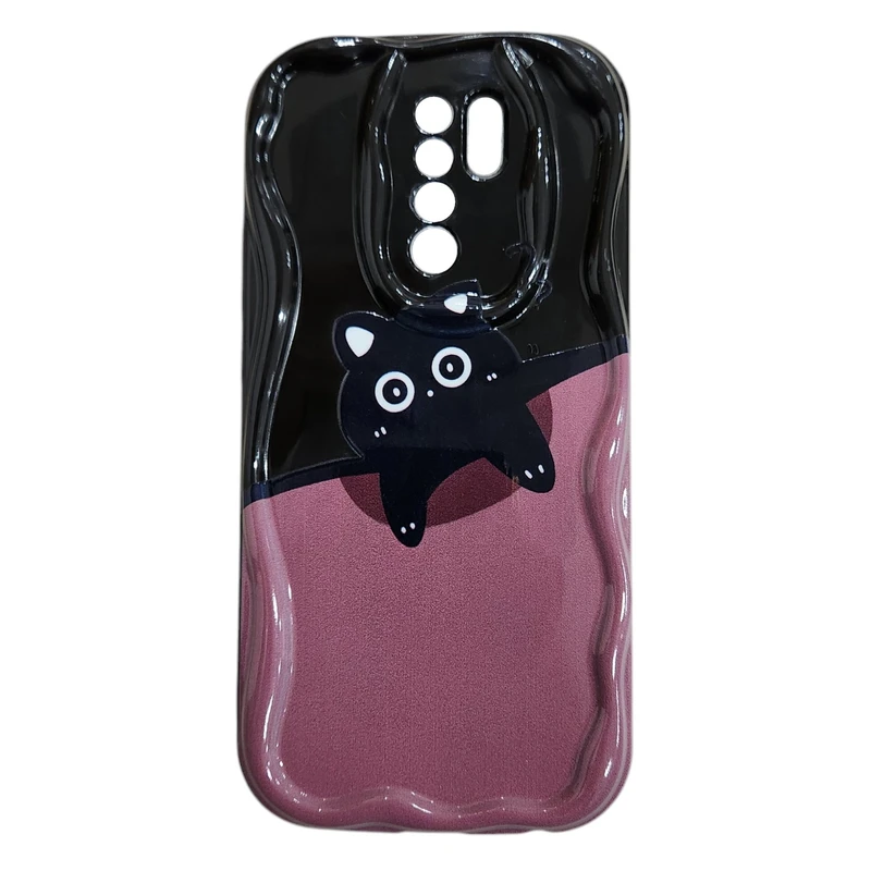 کاور مدل پاستیلی طرح cat مناسب برای گوشی موبایل شیائومی Redmi 9 global 