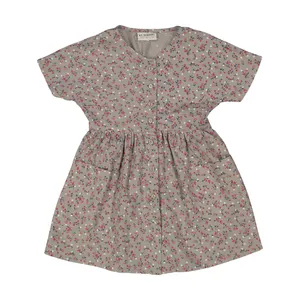 پیراهن دخترانه ال سی وایکیکی مدل 0W77294Z4-GRN-FLORALDESIGNGREY