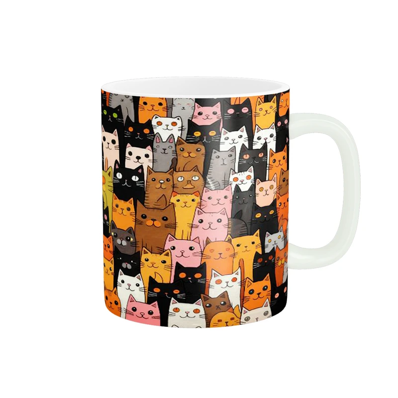 ماگ پادآفرین مدل فانتزی طرح گربه کیوت و بامزه کد p2118