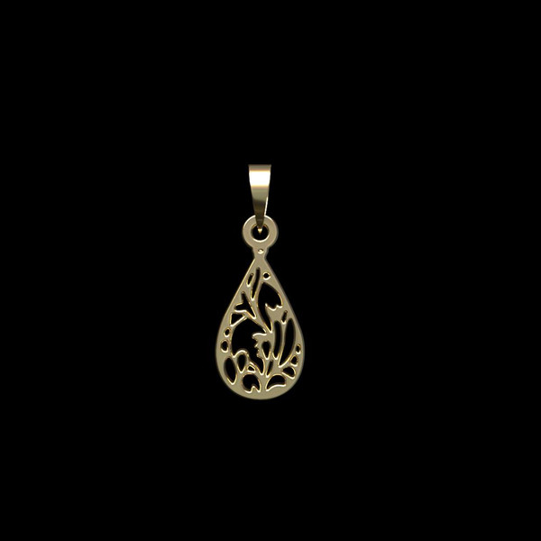 آویز گردنبند طلا 18 عیار زنانه مدوپد مدل هندسی کد PA1-13881