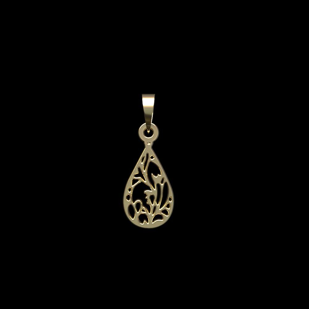 آویز گردنبند طلا 18 عیار زنانه مدوپد مدل هندسی کد PA1-13881 -  - 1