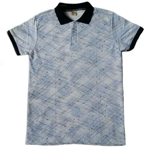 پولوشرت آستین کوتاه مردانه مدل یقه دار آبرنگی کد 300-1