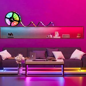 ریسه ال ای دی هوشمند مدل سقف ابری کد RGB IC طول 5 متر