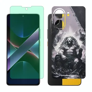 Glass Together model Green light screen protector suitable for Xiaomi Poco X7 Pro mobile phone with back cover sticker