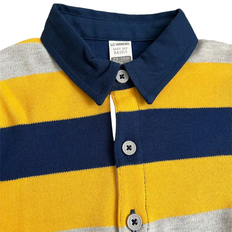 پولوشرت آستین بلند پسرانه ال سی وایکیکی مدل يقه دار