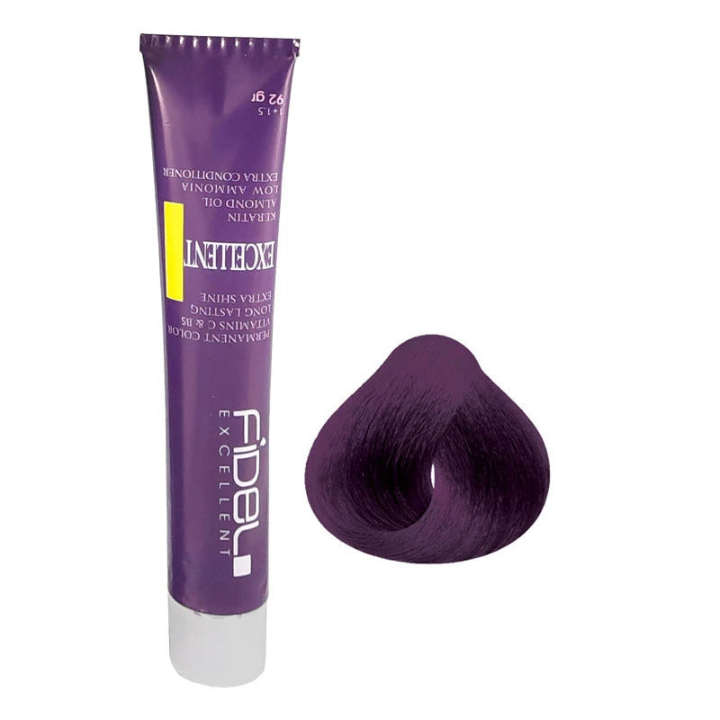 رنگ مو فیدل اکسلنت شماره 4/26 حجم 100 میلی‌لیتر رنگ بادمجانی تیره