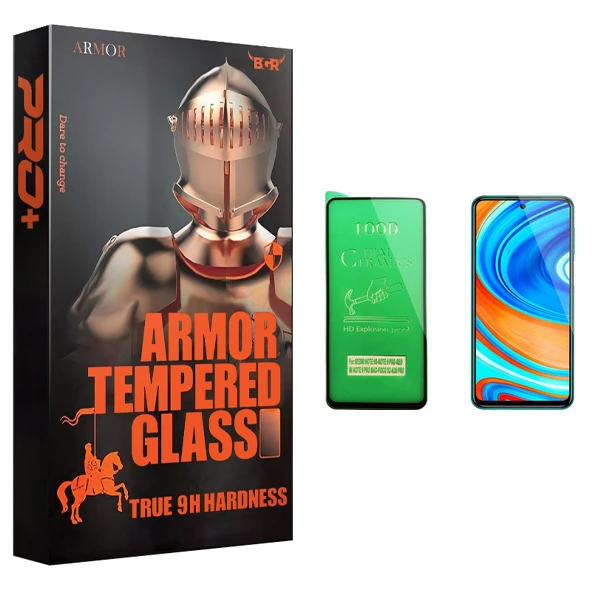 محافظ صفحه نمایش سرامیکی آرمور مدل BGR مناسب برای گوشی موبایل شیائومی Redmi Note 9 Pro