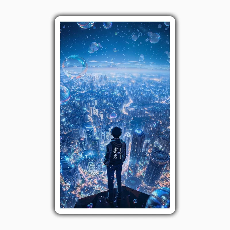 استیکر لپ تاپ و موبایل بووم طرح پسرانه کد LM11