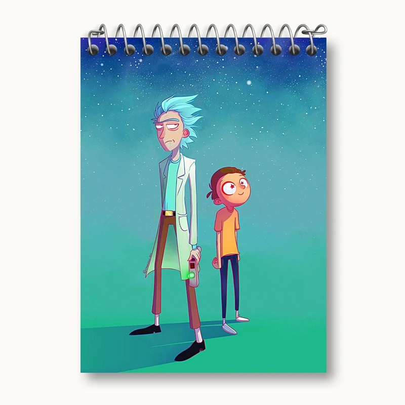 دفتر یادداشت 50 برگ خندالو مدل انیمیشن ریک و مورتی Rick and Mort کد 26390