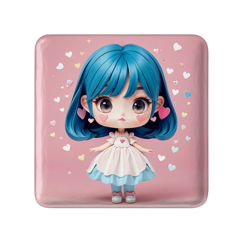 مگنت خندالو طرح دخترانه (Girlish) مدل مربعی کد 36856