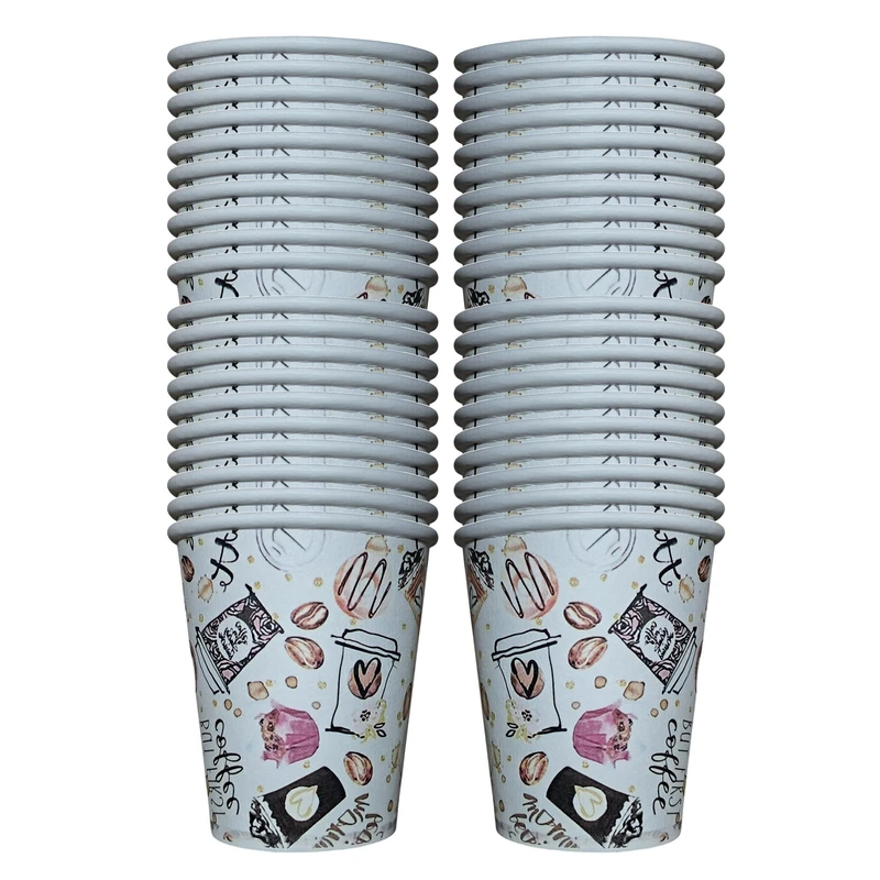 لیوان یکبار مصرف کاغذی کد 220cc بسته 40 عددی