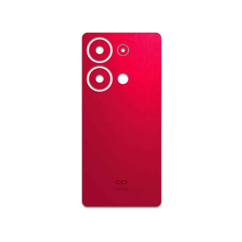 برچسب پوششی ماهوت مدل Matte-Warm-Red مناسب برای گوشی موبایل شیائومی Poco M6 Pro 4G