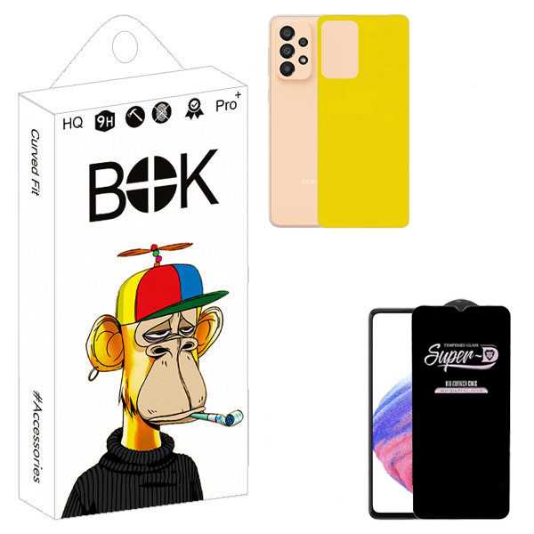 محافظ صفحه نمایش بوک مدل SuperD Pro مناسب برای گوشی موبایل سامسونگ galaxy A33 5G به همراه محافظ پشت گوشی