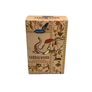 عود اولاس مدل آبشاری طرح sandal wood بسته 10 عددی