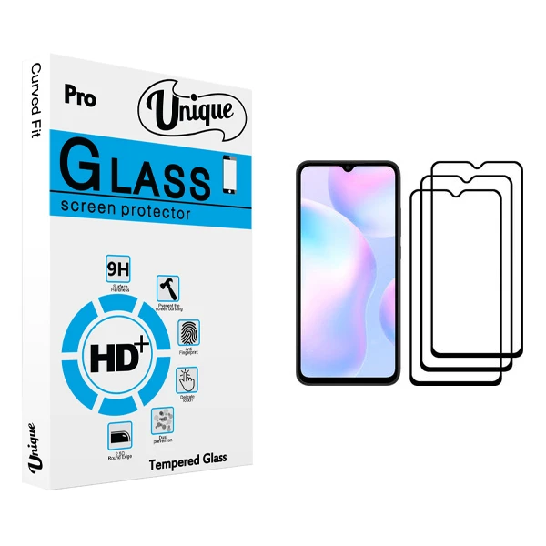 محافظ صفحه نمایش يونيک مدل +Clear مناسب برای گوشی موبایل شیائومی Redmi 9A بسته سه عددی