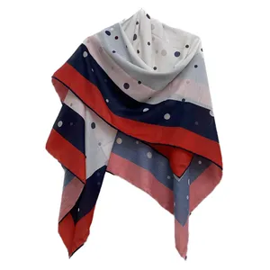 روسری زنانه مدل نخی چهارفصل قواره بررگ کد 1754b