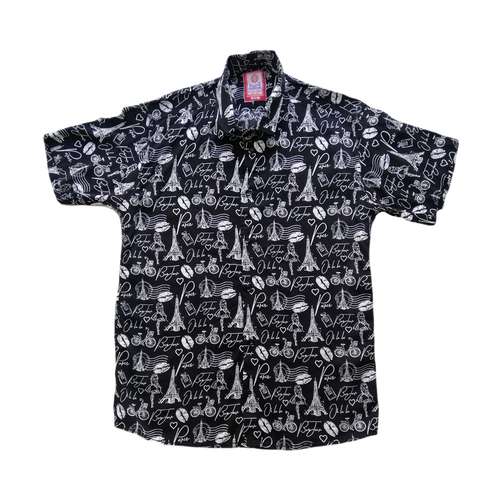 پیراهن آستین کوتاه مردانه سرز مدل هاوایی ایفل