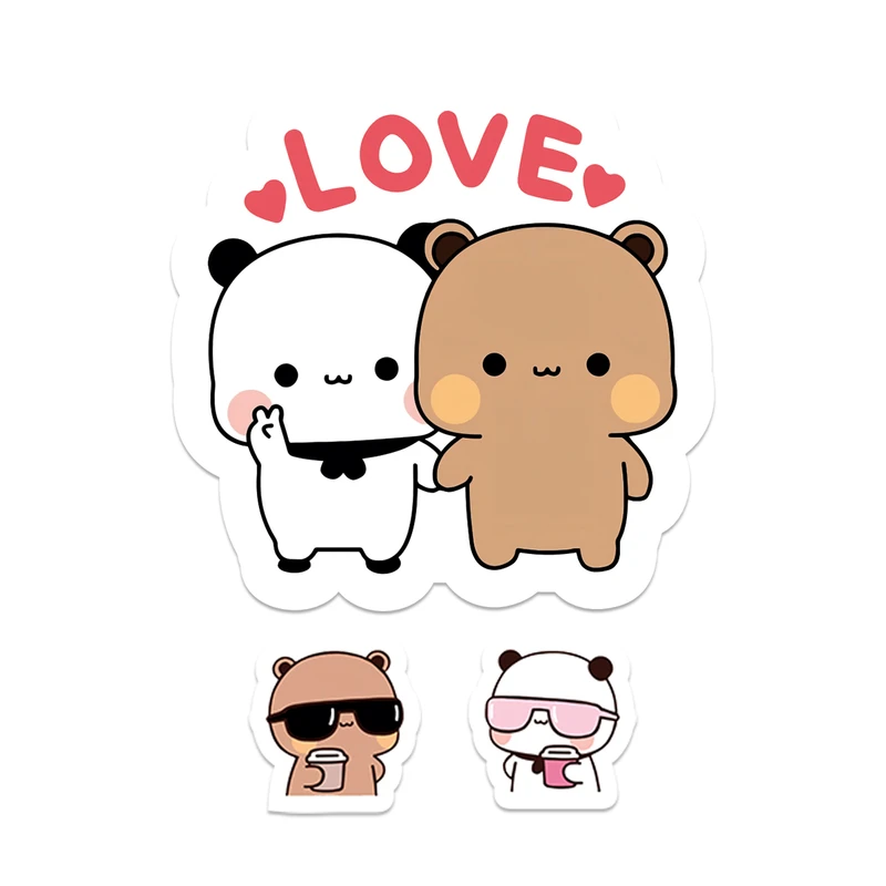 استیکر لپ تاپ مدل گمبولی و گریزلی کد 1042 مجموعه 3 عددی