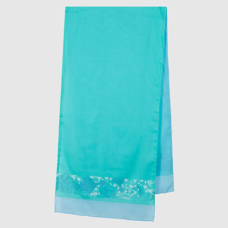 شال زنانه گدار مدل بوستان رنگ آبی