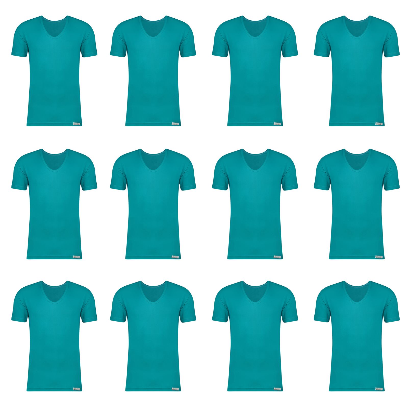 زیرپوش آستین دار مردانه برهان تن پوش مدل 8-02 رنگ آبی بسته 12 عددی