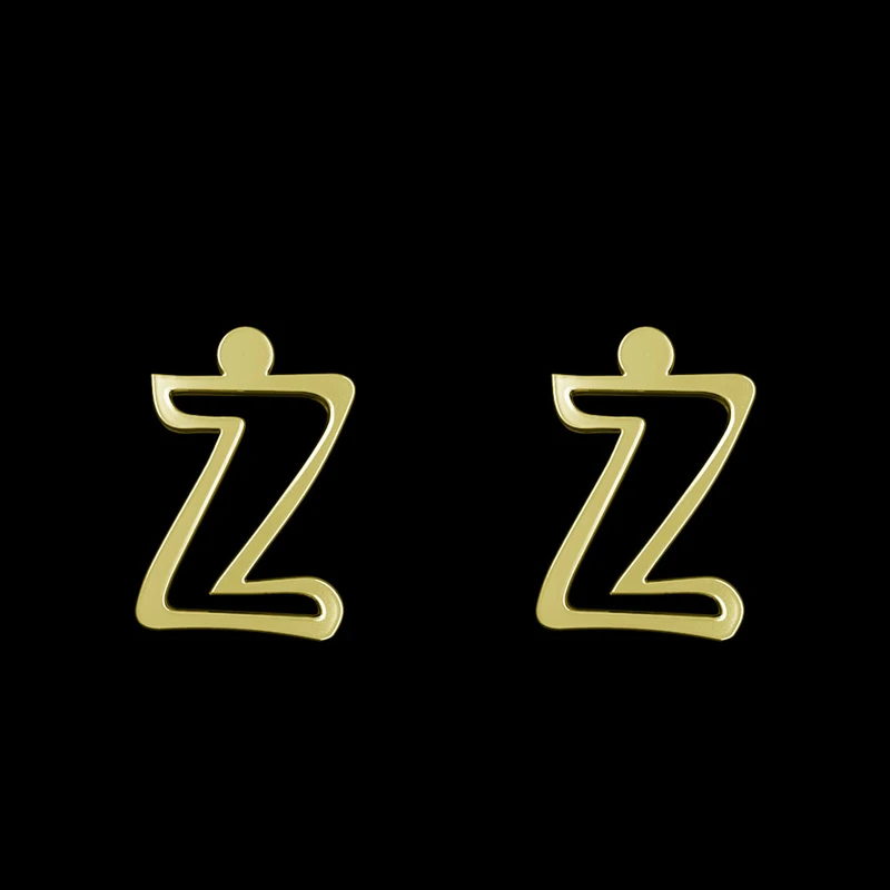 گوشواره طلا 18 عیار زنانه مدوپد مدل حرف Z کد GA1-16706