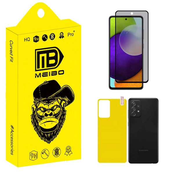 محافظ صفحه نمایش حریم شخصی میبو مدل Carbon Plus مناسب برای گوشی موبایل سامسونگ Galaxy A52 / A53 5G به همراه محافظ پشت گوشی
