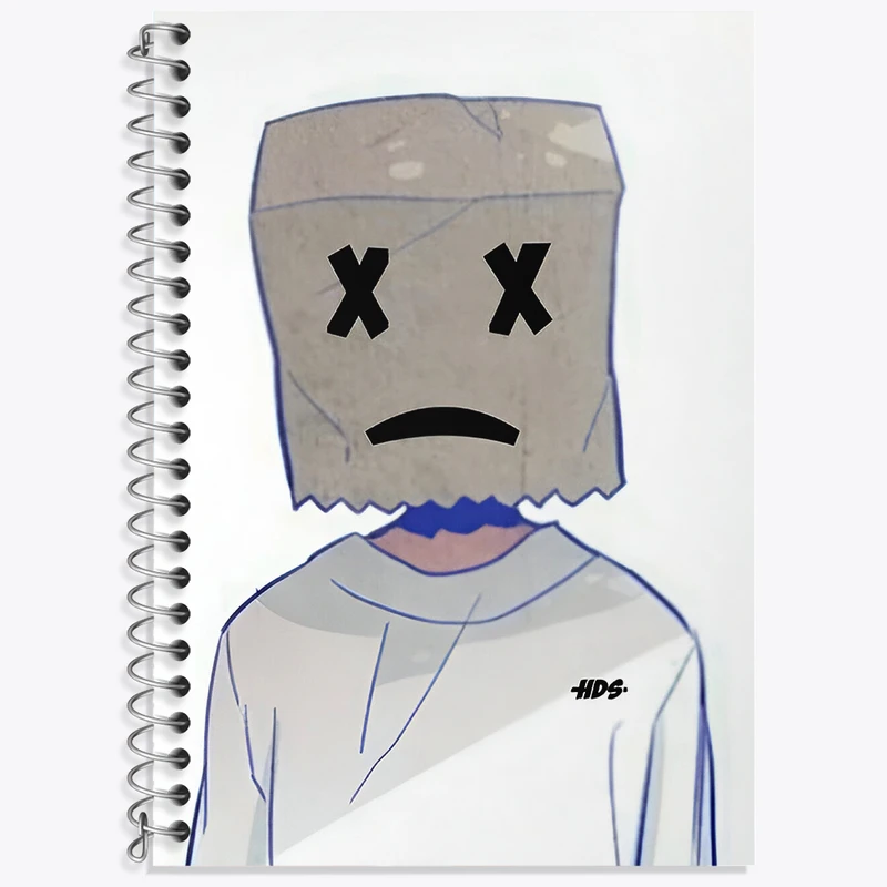 دفتر زبان 50 برگ خندالو مدل سه خط طرح صورت پاکتی کد N2890