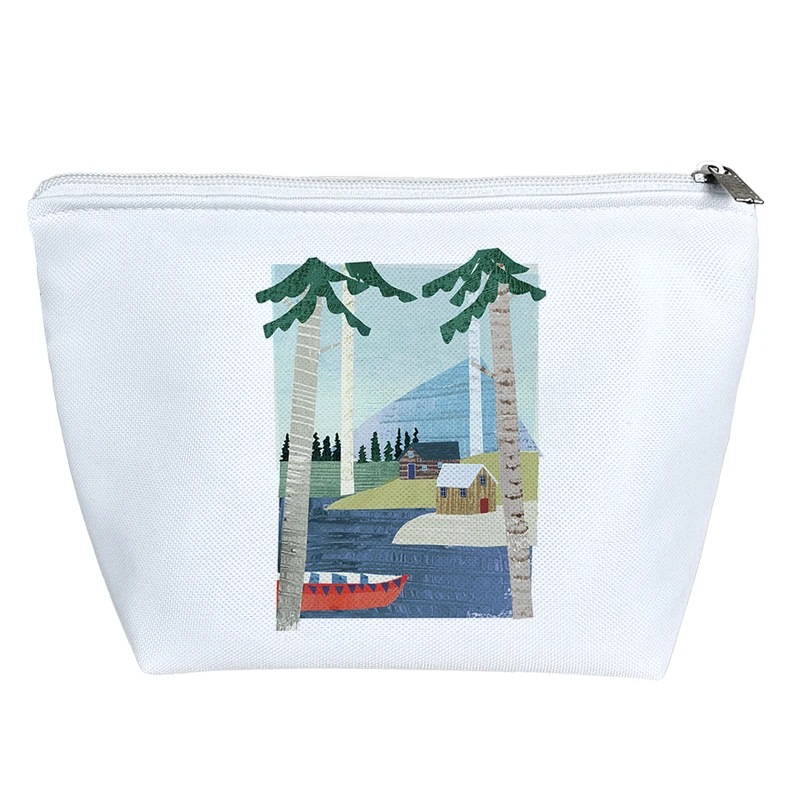 کیف لوازم آرایش دخترانه خندالو مدل منظره و طبیعت کد H1159