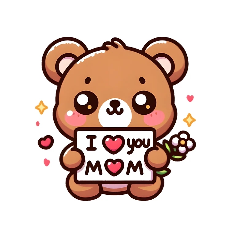 استیکر پارچه و لباس پاد آفرین مدل کارتونی کیوت طرح مادر کد S3758