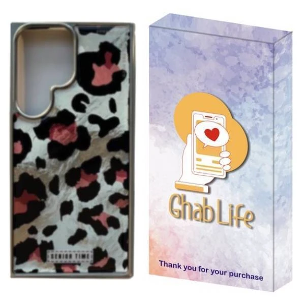 کاور قاب لایف مدل فانتزی طرح پلنگی مناسب برای گوشی موبایل سامسونگ Galaxy S24 Ultra