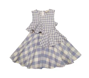 سارافون دخترانه مدل چهارخانه