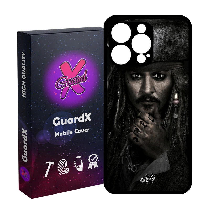 کاور گارد ایکس طرح Johnny Depp مدل قاب Glass10178 مناسب برای گوشی موبایل اپل iPhone 15 Pro Max