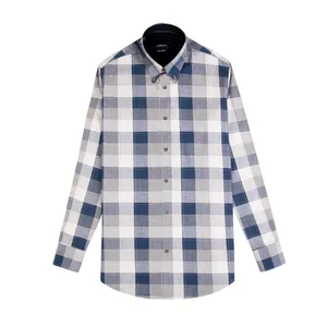 پیراهن آستین بلند مردانه کروم مدل پشمی چهارخانه 2220107