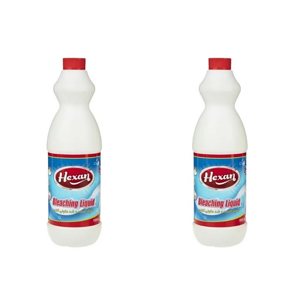 مایع سفید کننده و ضد عفونی کننده هگزان مدل 02 حجم  1 لیتر بسته 2 عددی