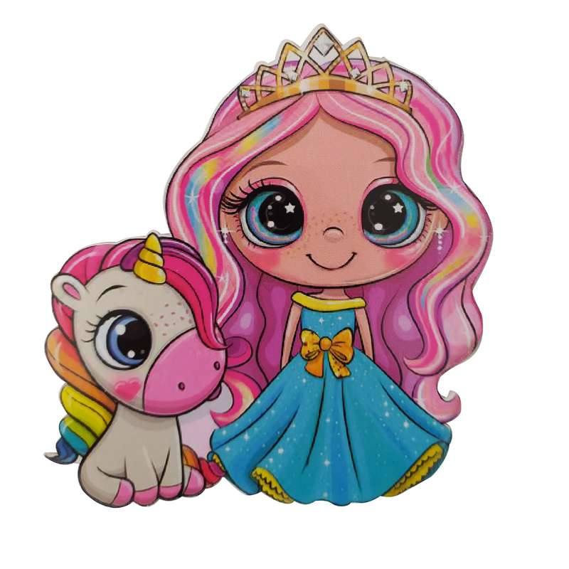 تاپر تزیین کیک مدل یونیکورن و دختر کد 37